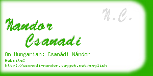 nandor csanadi business card
